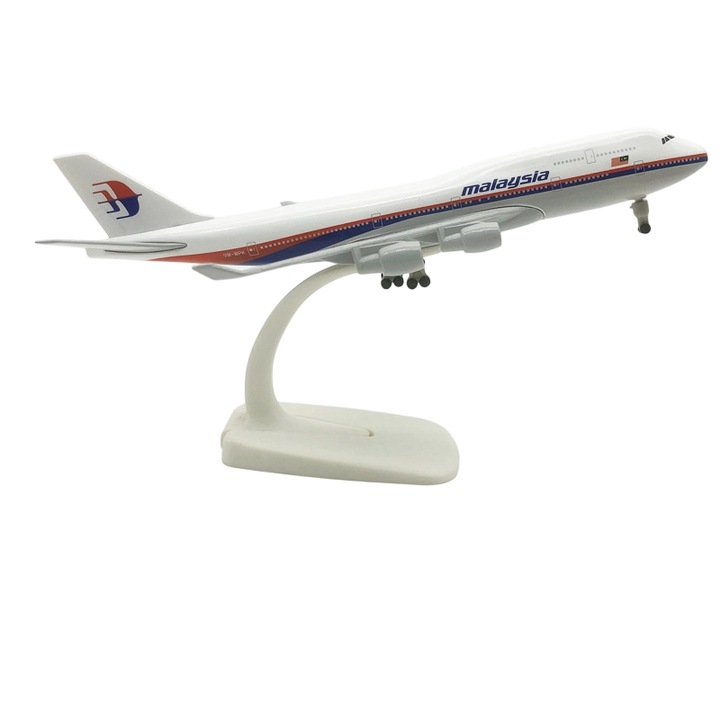 Repülőgép modell állvánnyal, 20cm, többszínű