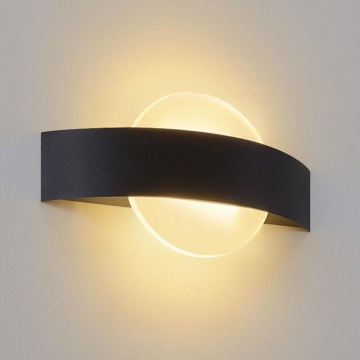 LED аплик за стена 6W, матиран акрил, топло бяло, 31x7x7.5cm