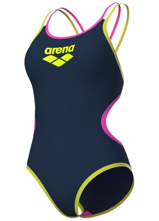 Costum inot dama Arena One Double Cross, Galben/Bleumarin, 34