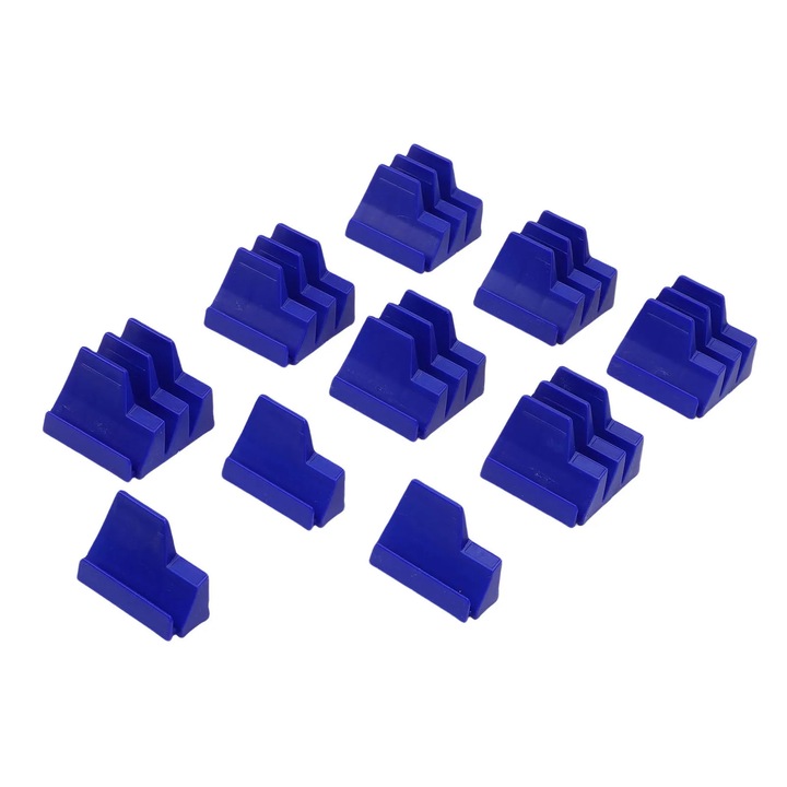 Поставка за гаечни ключове, Модулен комплект от 10 части, Противоплъзгащи скоби, За 23 ключа, Син
