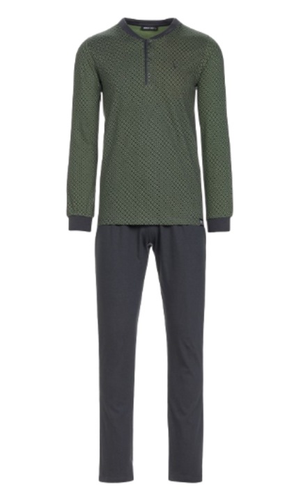 Férfi pizsama, Vamp, 13671, 4XL, pamut, khaki