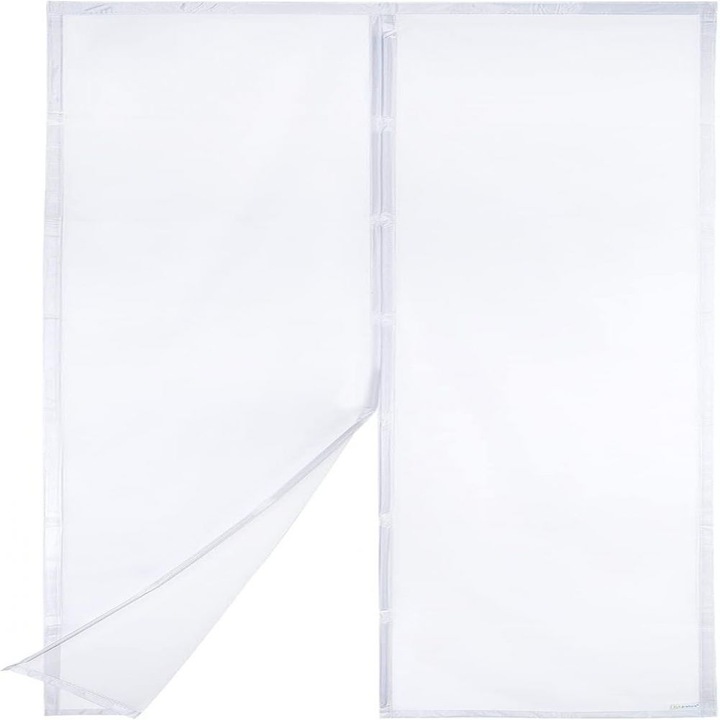 Plasa usa anti-tantari 90x210 cm, alb, nylon, inchidere magnetica