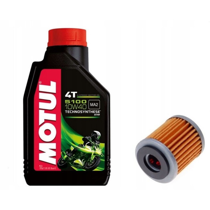 Ulei motor Motul 5100 10W40 1L, filtru ulei Yamaha YZF-R WR 125