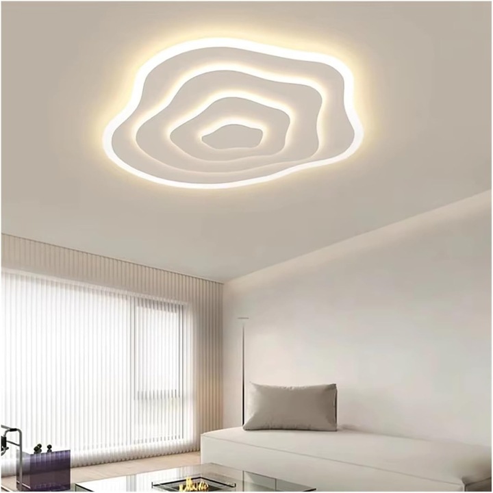 Modern LED geometrikus többszínű fém mennyezeti lámpa 45x45cm