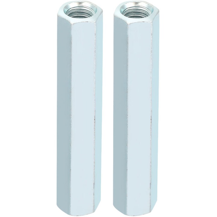 Set 2 piulite hexagonale M8x66mm otel carbon zincate