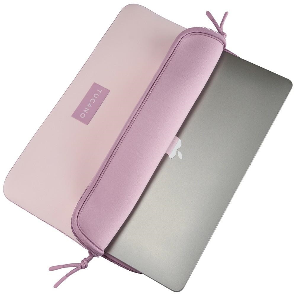 Husa din neopren Tucano One Sleeve compatibila cu Macbook Neo 13 inch, Roz