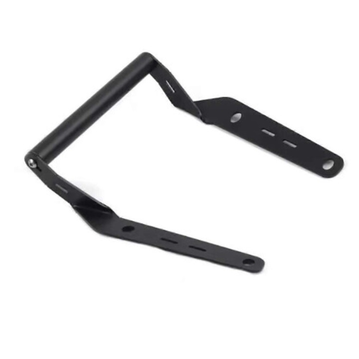 Fém motorkerékpár navigáció tartó, fekete, 30x15cm szett