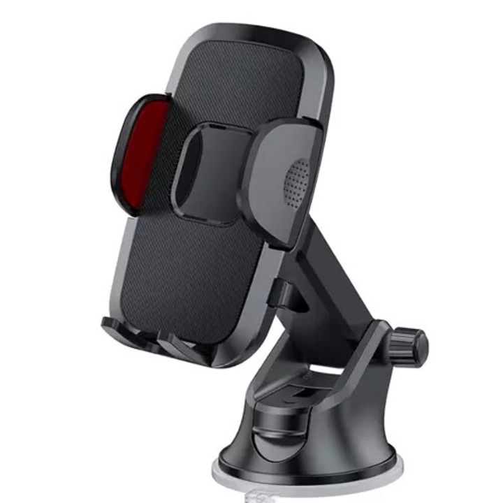 Стойка за телефон за кола с вендуза OEN, регулируема на 360 градуса, черна