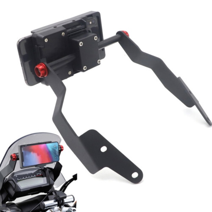 Alumínium GPS tartó motorkerékpárhoz Honda NC750X NC700X, fekete, univerzális