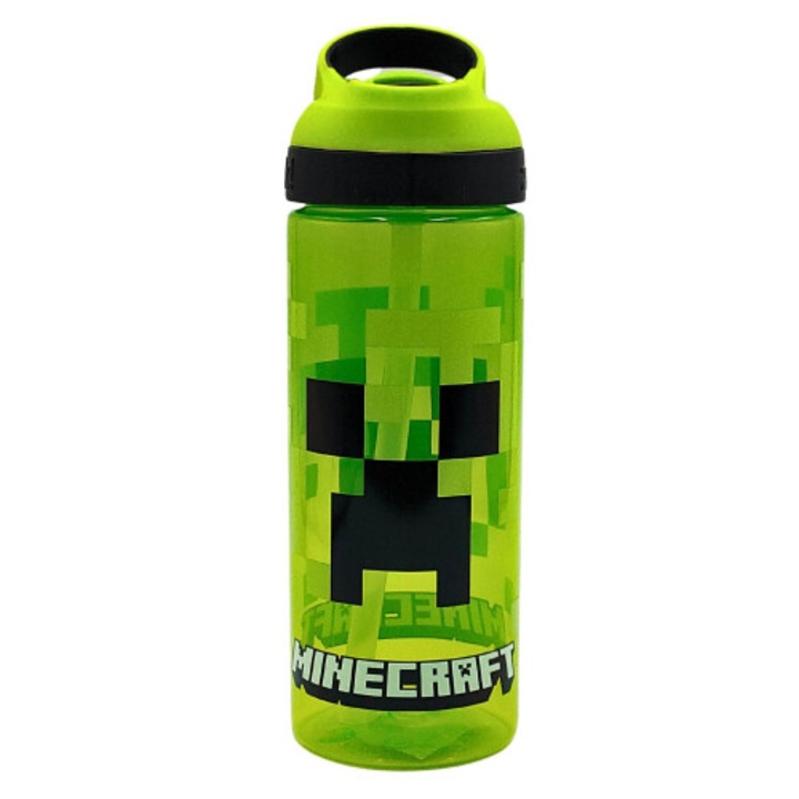 Minecraft Atlantic Creeper vizespalack 600ml BPA-mentes zöld
