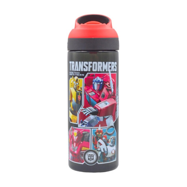 Детска бутилка за вода Transformers Earthspark 600ml многоцветна