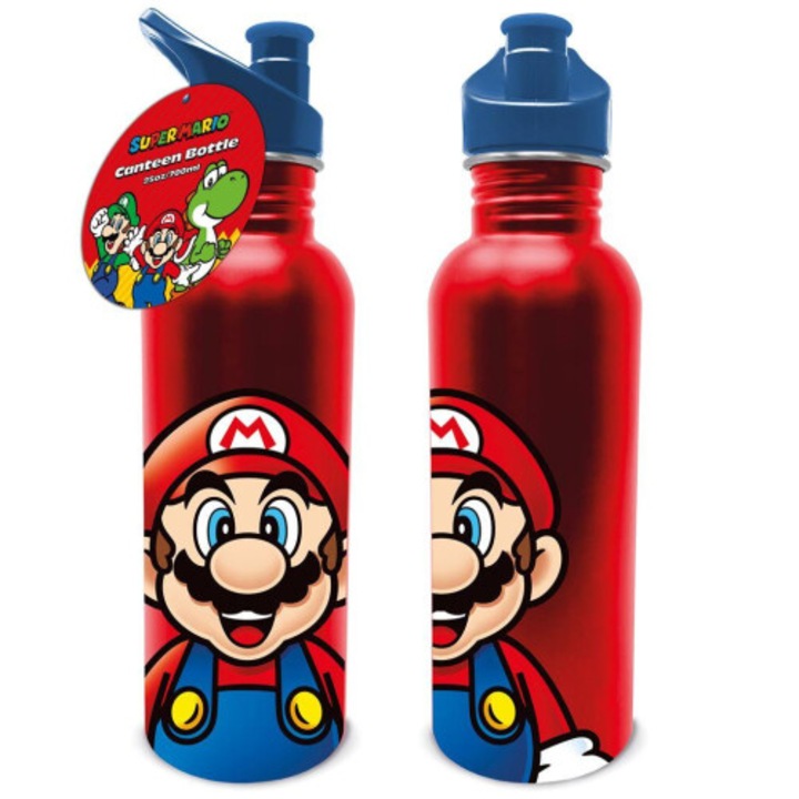 Метална бутилка за вода 700ml, Mario, инокс, вакуумна изолация, капачка на винт