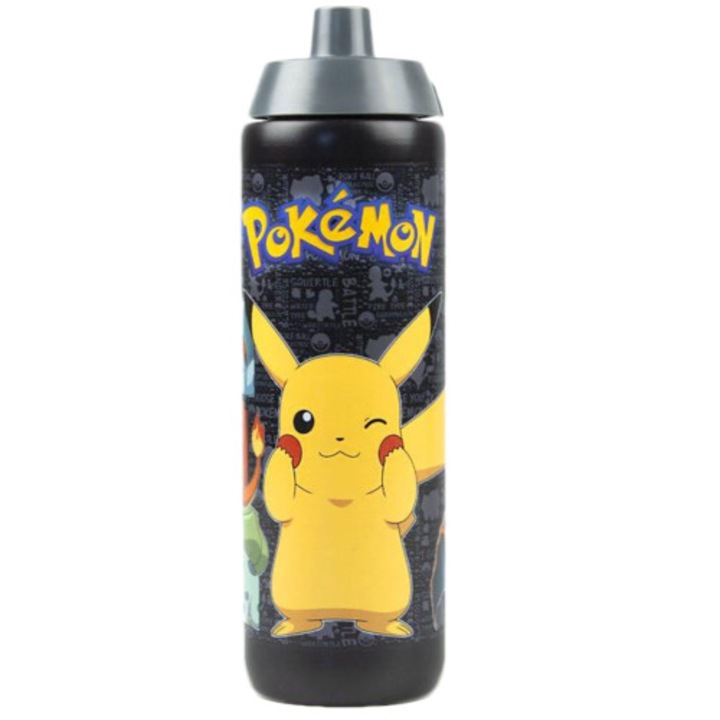 Бутилка за вода, Pokemon, 724мл, многоцветна, капачка против протичане