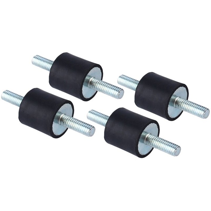 4 db M6 20x20mm fém-gumi rezgéscsillapító tartó kompresszorokhoz