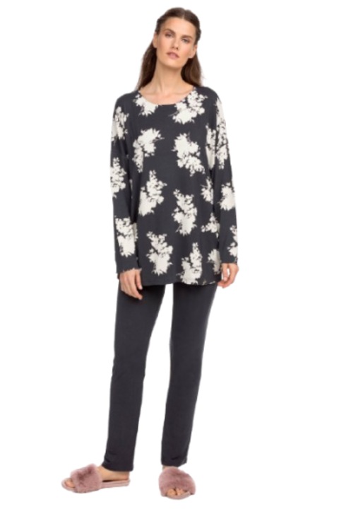 Női pizsama, Vamp, 13252, 4XL, mikromodál, szürke