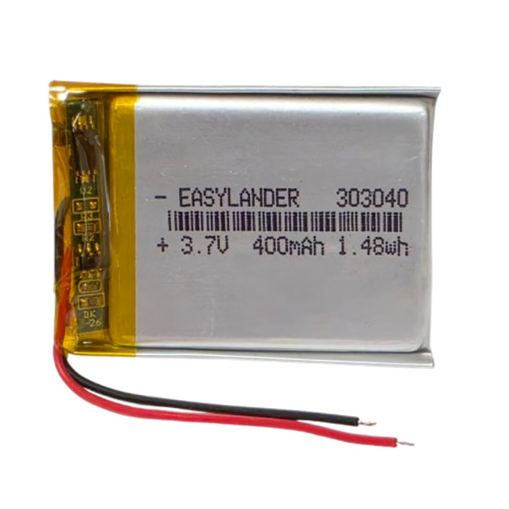 Acumulator 3.7V 400mAh 303040 Lithium Polymer, 40x30x3mm, Nafpro