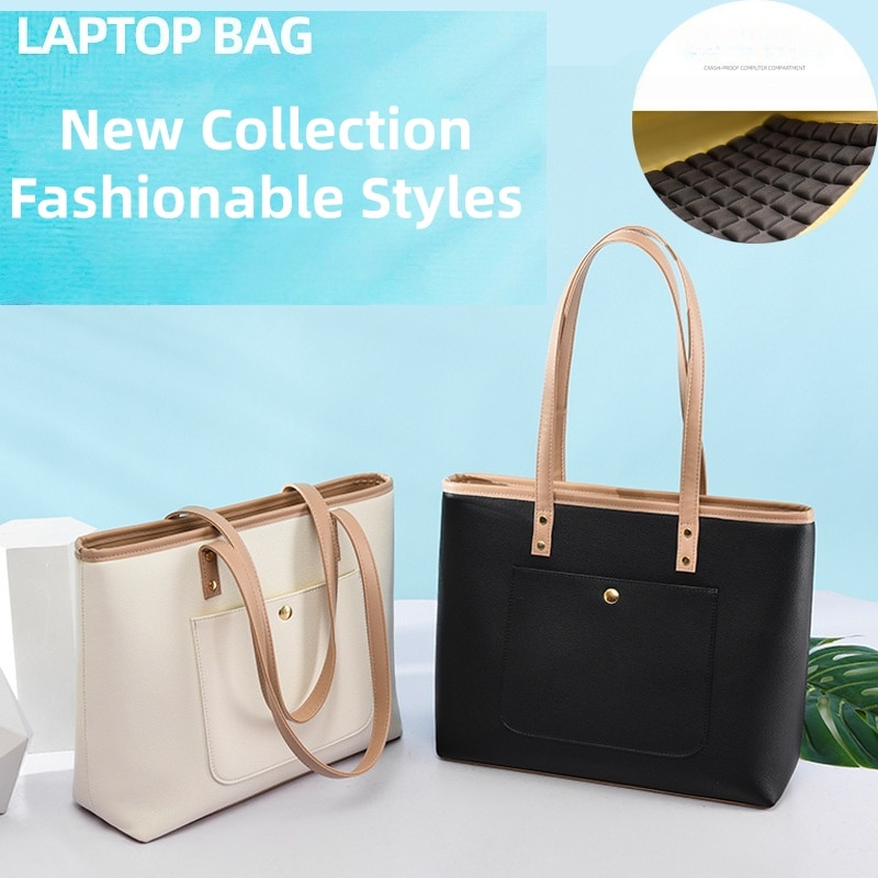 Geanta pentru laptop, 15, 6 inch, stil casual si modern, respirabila, impermeabila, rezistenta la uzura, rezistenta la socuri, design ergonomic, usor de transportat, 39 x 12 x 30 cm, negru