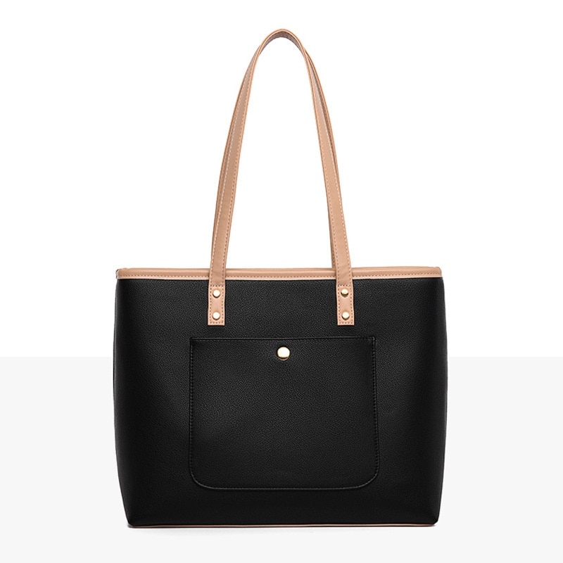 Geanta pentru laptop, 15, 6 inch, stil casual si modern, respirabila, impermeabila, rezistenta la uzura, rezistenta la socuri, design ergonomic, usor de transportat, 39 x 12 x 30 cm, negru