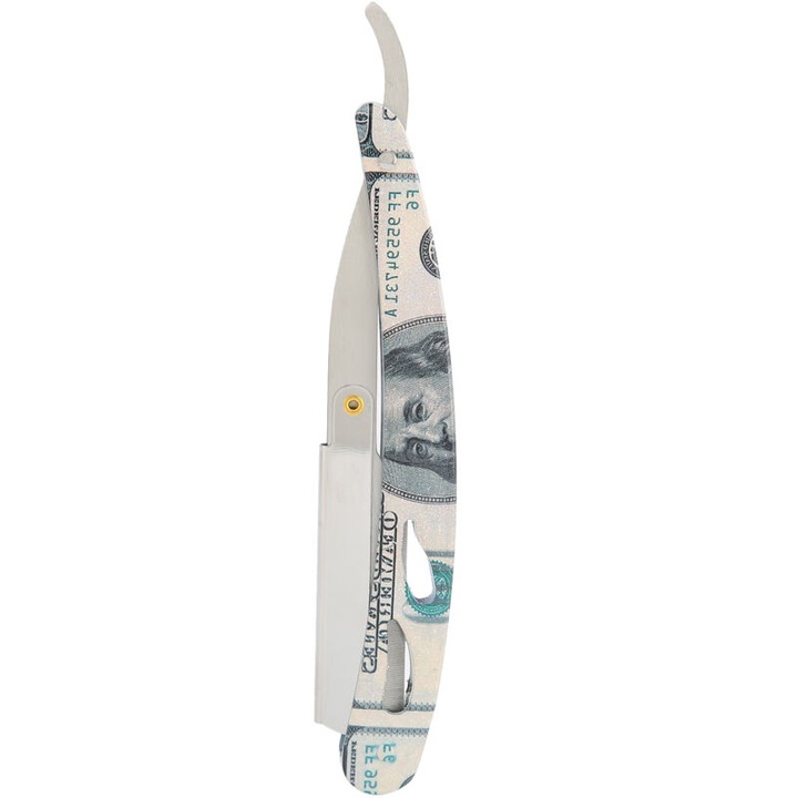 Suport rasoir drept, otel inoxidabil, ergonomic, finisaj metalic, mic