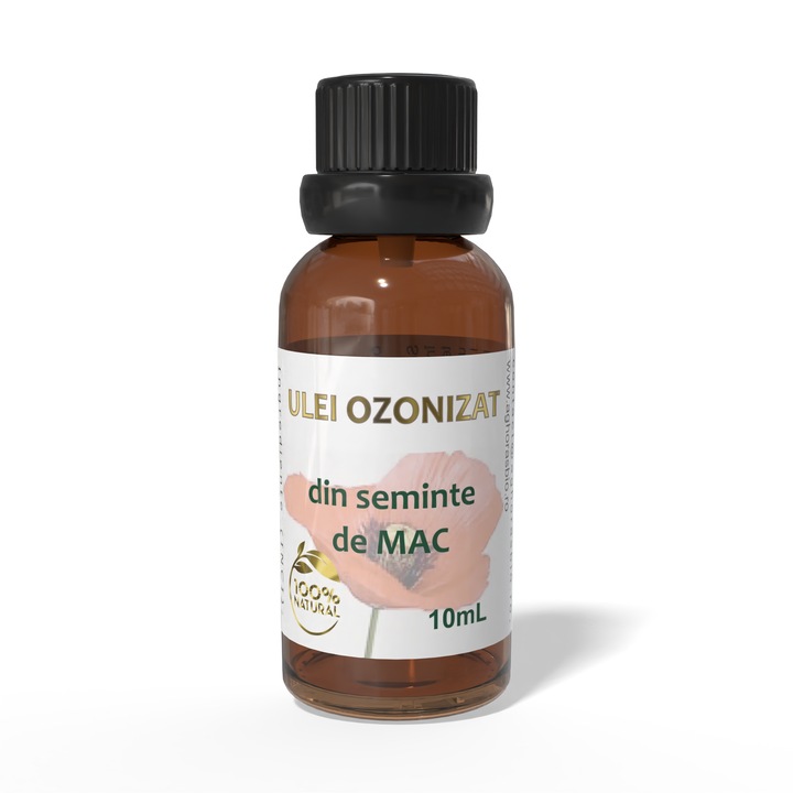 Ulei ozonizat de mac, OzonIQ, 10mL, flacon cu picurator