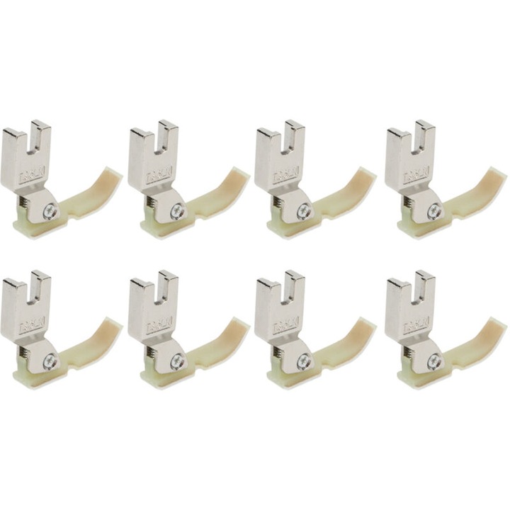8 db varrógép talp készlet, rozsdamentes acél, 3x3cm, univerzális, ezüst