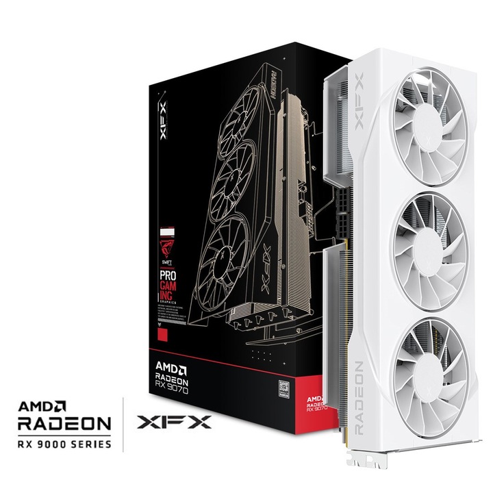 XFX Swift RX 9070GRE White Tri. F. 12GB grafikus kártya