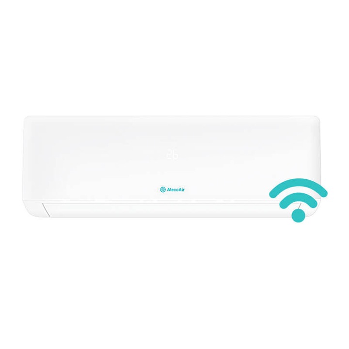 Aparat aer conditionat AlecoAir AC12 AERION, WiFi, 12.000 BTU, A+++, Functie Incalzire, Dezumidificare, Lampa UV-C, ECO, Functie I FEEL, Functie Ventilare