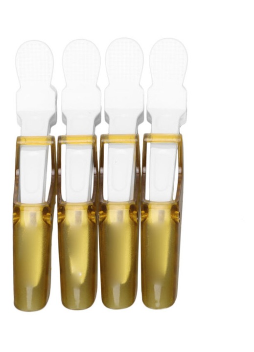 Set 4 clame de par, alb galben, 10x3cm