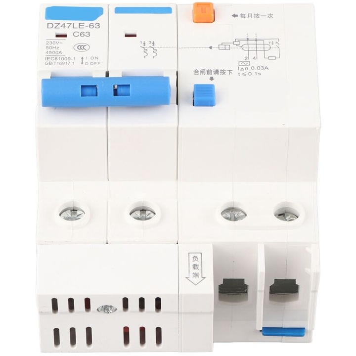 Disjunctor diferential 2P+N 63A 30mA compact 230V
