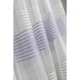 Perdea din tul cu dungi mov, semitransparenta, pentru living si dormitor, lucrata pe rejansa 300 x 270 cm