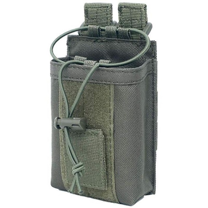 Molle állítható fekete nylon rádiótok