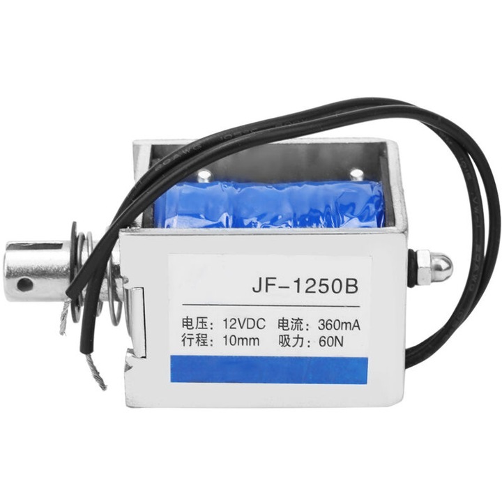 Electromagnet curent continuu JF-1250B 12V 60N 10mm