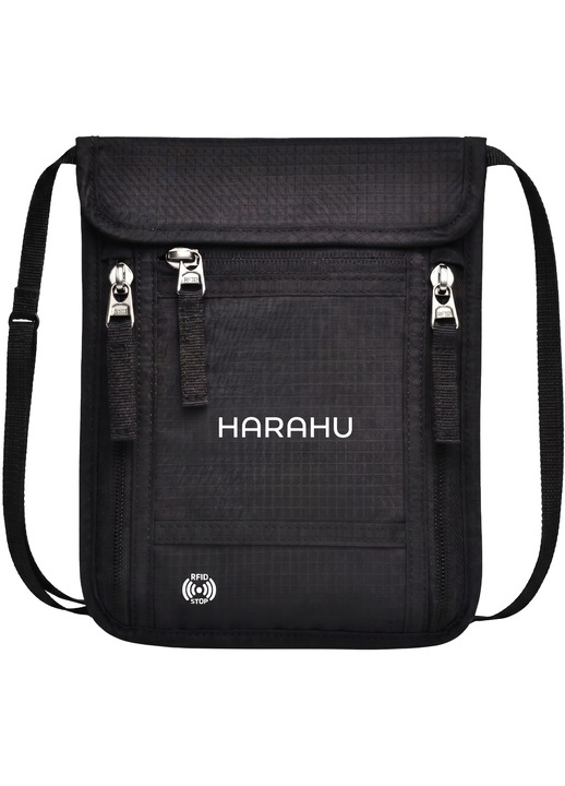 HARAHU Legacy RFID Férfi Crossbody Táska - Fekete