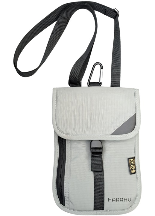 HARAHU Iconic RFID férfi crossbody táska - Szürke