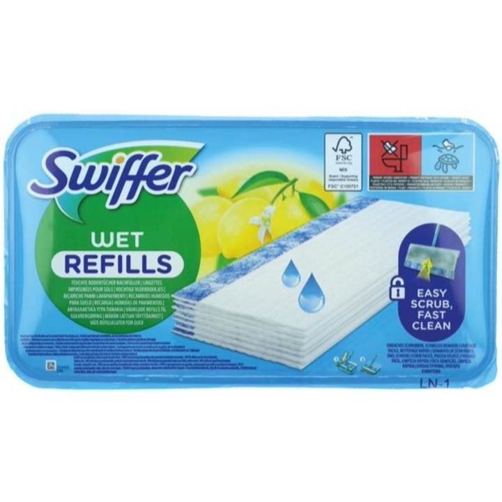 Pachet de rezerva cu servetele umede Swiffer, 10 buc