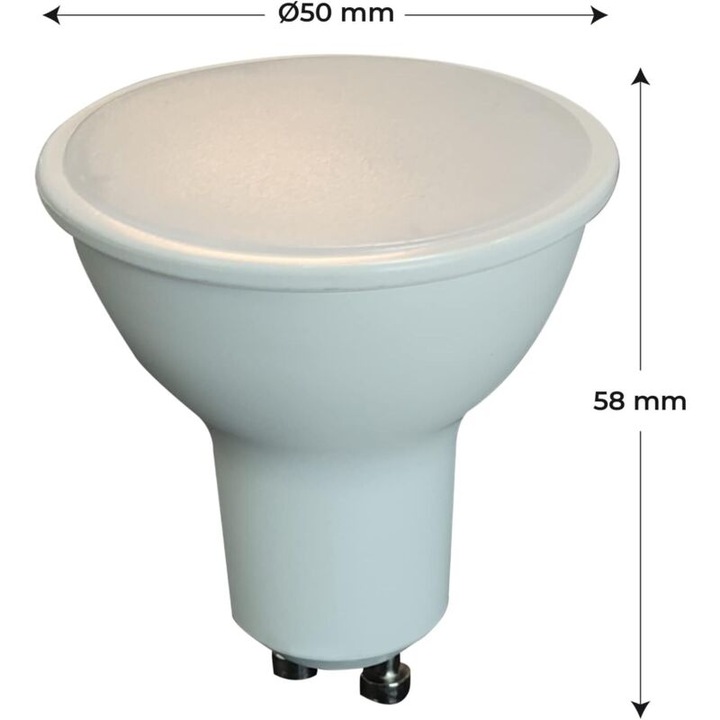 6 db GU10 LED Izzó Készlet 5W 3000K Meleg Fehér 400LM
