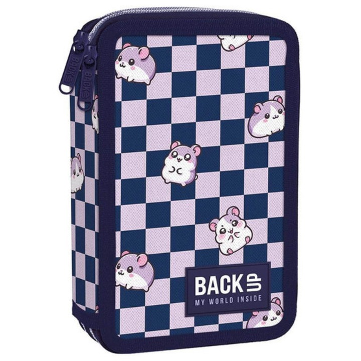BackUp felszerelt emeletes tolltartó - Checkerboard Hamsters (PB8DW30)