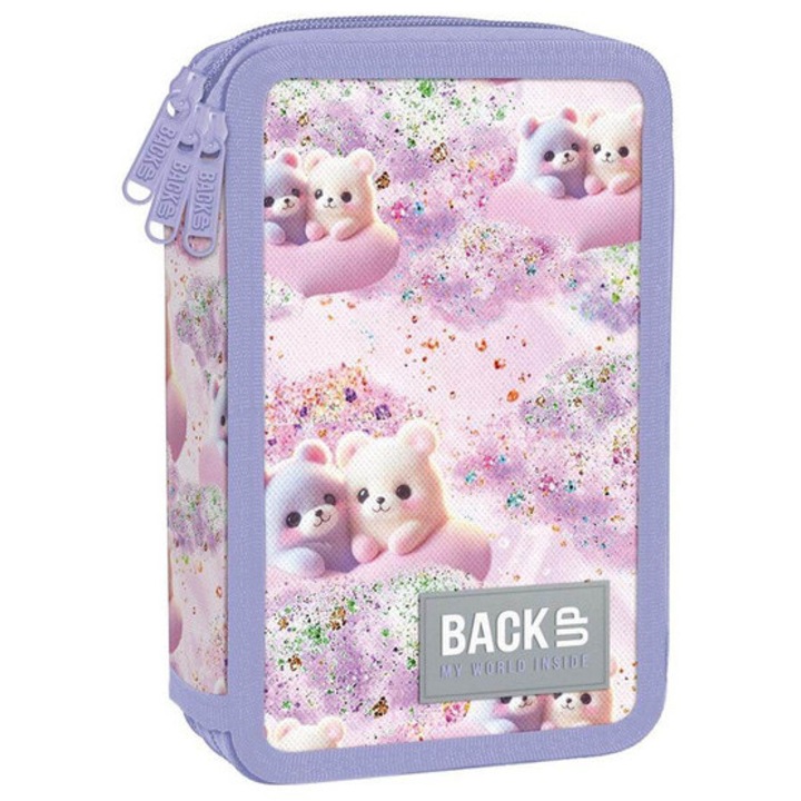 BackUp felszerelt 3 emeletes tolltartó - Pastel Teddy Bears (PB8EW23)