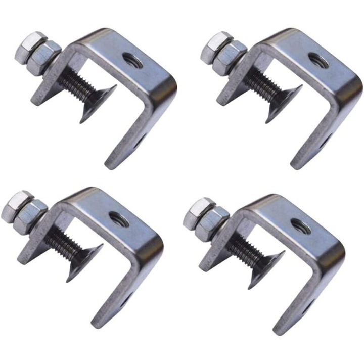 4 db C bilincs készlet, rozsdamentes acél 304, széles nyílás, 16-25mm, 3,3x2,5x3cm