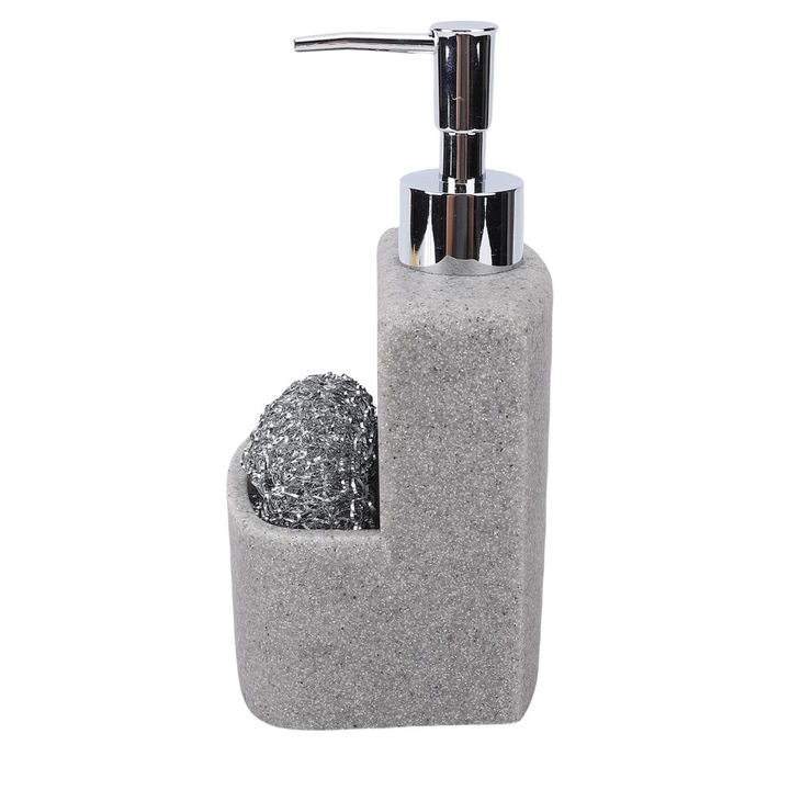 Folyékony szappan adagoló 2 az 1-ben tartóval, 250ml, fehér, 19.54oz