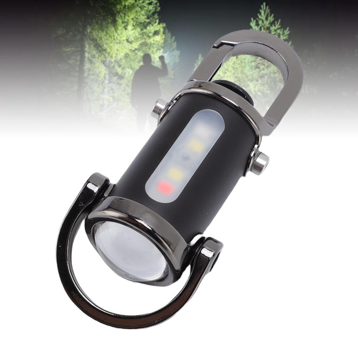 Mini LED lámpa, 1200LM, újratölthető, esőálló, alumínium, kicsi