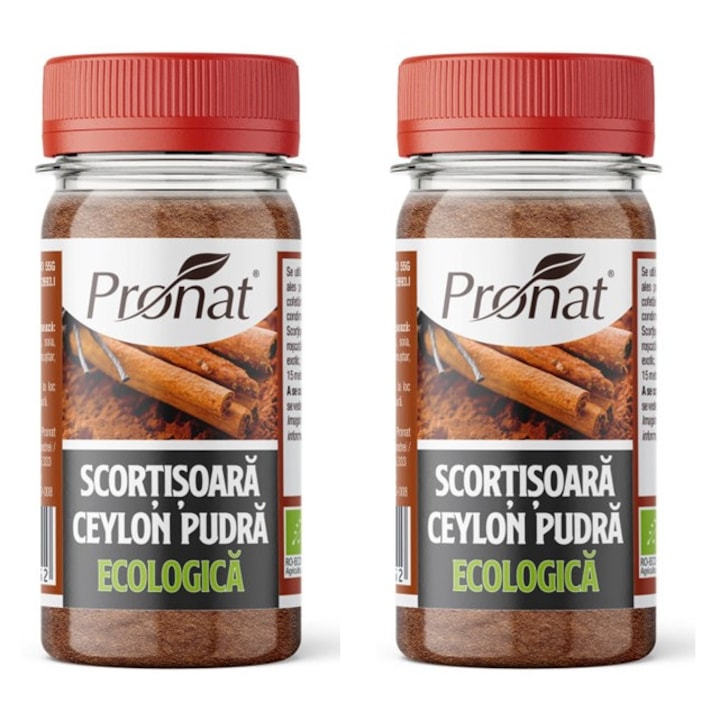 2 x Scortisoara ceylon pudra bio, 40g Pronat