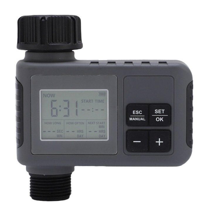 Програматор за автоматично поливане LCD, водоустойчив, 3/4-1/2 инча, 297g