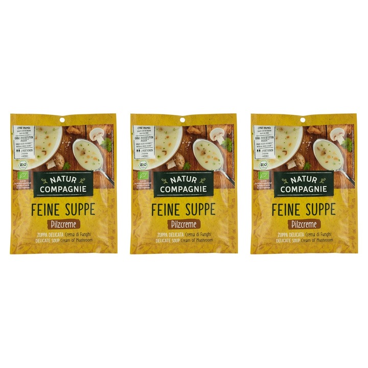 3 x Supa gombakrém, bio, 40g Natur Compagnie
