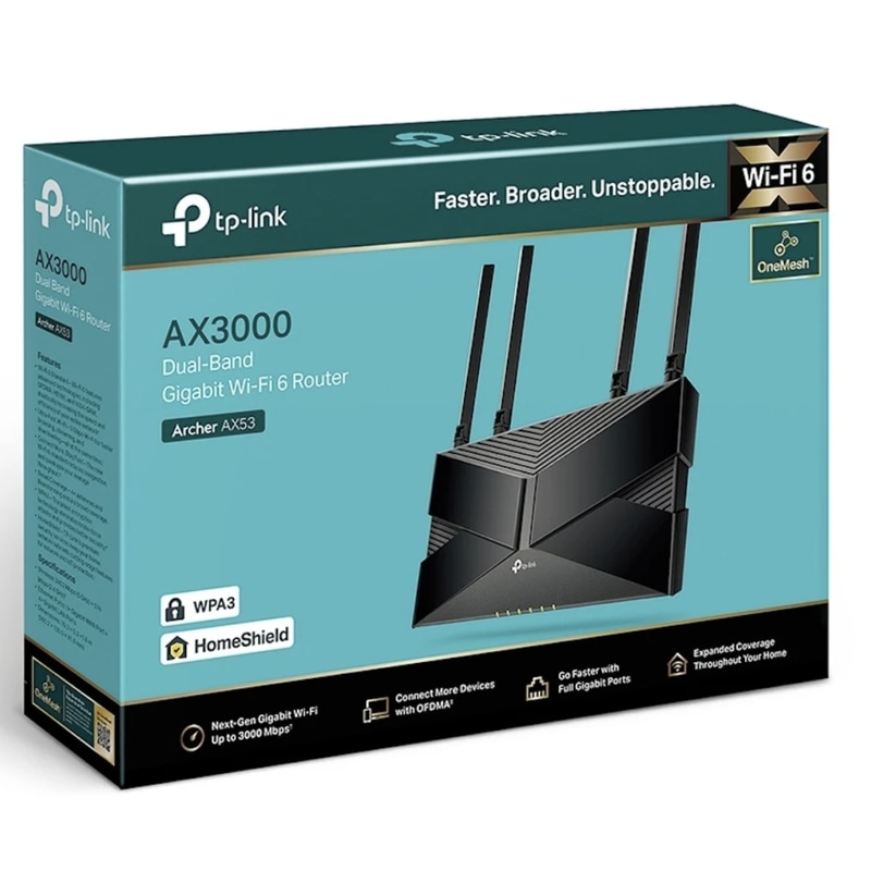 Router wireless TP-Link Archer, Wi-Fi 6, Dual-Band, WPA 3 pentru ...