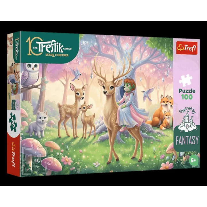 Trefl 100 db-os The Treflik puzzle - Állatok a Varázserdőből (16577)
