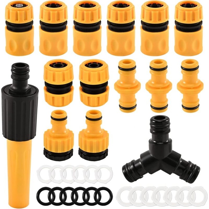 Öntözőcsatlakozó készlet 13x19mm ABS műanyag többszínű