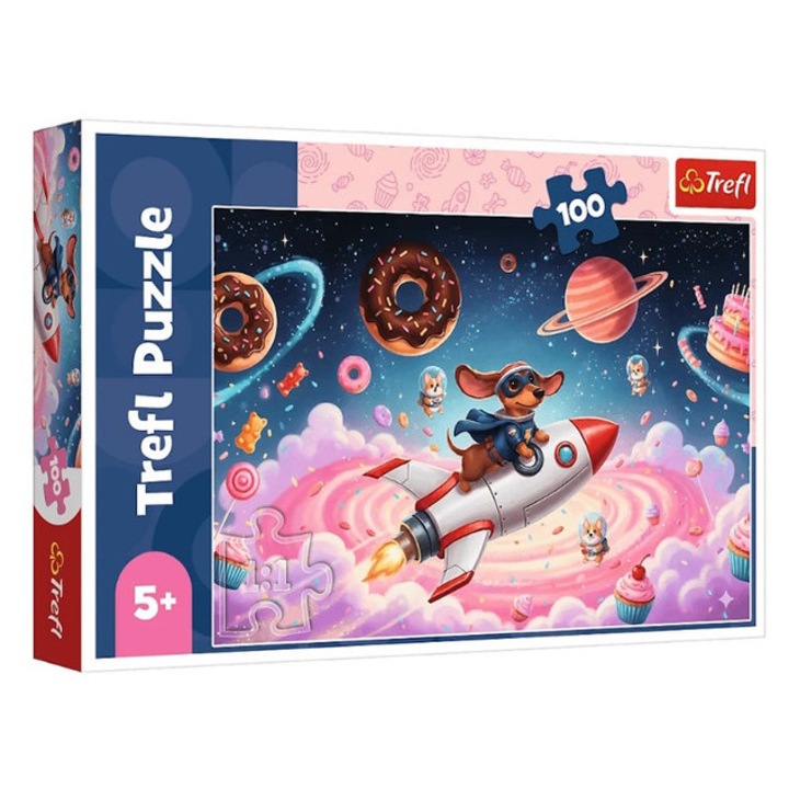 Trefl 100 db-os puzzle - Tacskó rakétán (16558)