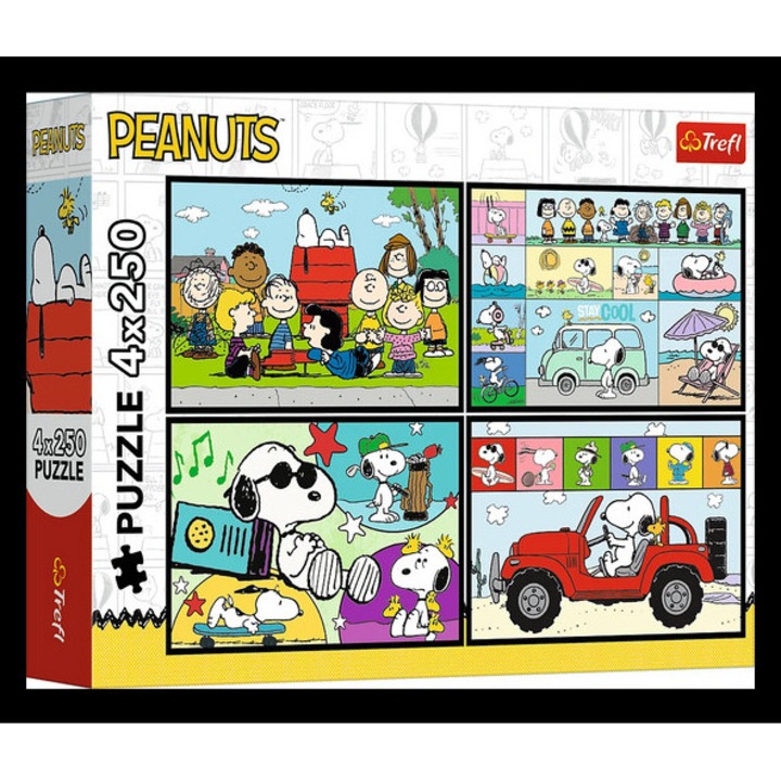 Trefl 4 x 250 db-os puzzle - Penauts kalandok (13370)