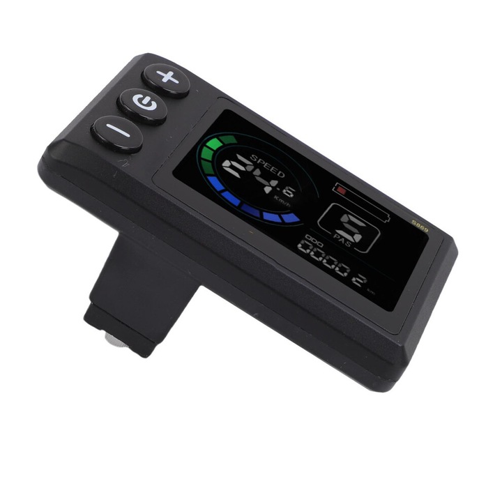 Panou LCD pentru trotineta electrica, 80x50mm, ABS, multivoltaj, rezistent la stropi